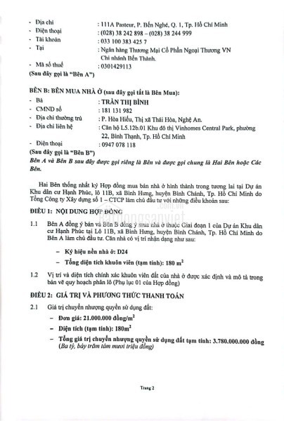 ►  BÁN HỢP ĐỒNG NHÀ Ở HÌNH THÀNH TRONG TƯƠNG LAI – KHU DÂN CƯ HẠNH PHÚC