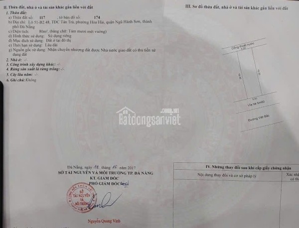Chính Chủ Bán Lô Đất Biển đường Việt Bắc ngay sát bãi tắm Tân Trà - Ngũ Hành Sơn - Đà Nẵng