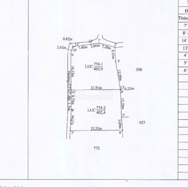 Bán lô đất thổ mặt tiền Hà Văn Sáu giá 1,4 tỷ