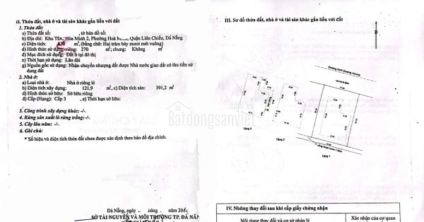 🏫 Chào bán nhà 3 tầng MT Bàu Năng 1, P Hoà Mình , Đà Nẵng