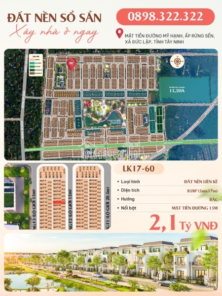 Đất nền sổ sẵn tại Long An, pháp lý hoàn chỉnh, nhận đất xây nhà ngay, chỉ từ 2,1 tỷ/nền