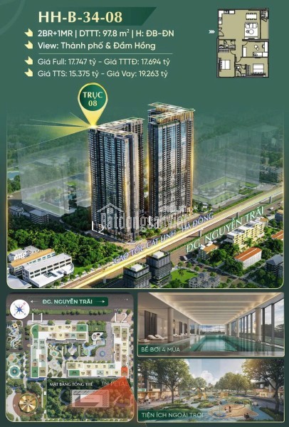 🏡 2PN+1MR 97.8m²  Lựa Chọn Lý Tưởng Cho Gia Đình Trẻ Và Đa Thế Hệ