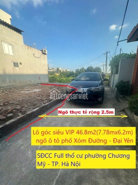 Bán đất tại xón đường, Xã Đại Yên, Huyện Chương Mỹ, Hà Nội giá 3 tỷ