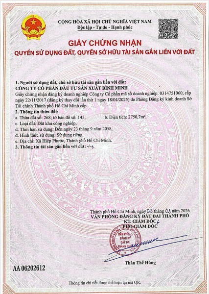 Bán nhà xưởng,đã có sổ đỏ, đường 19A KCN Hiệp Phước giai đoạn 2 Nhà Bè TPHCM, 0913601269