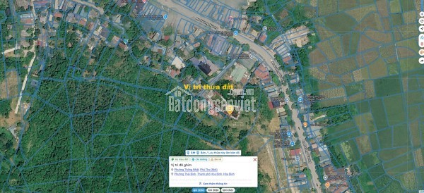 Bán đất ngõ 368 An Dương Vương, TP Hòa Bình (nay là tỉnh Phú Thọ), diện tích 854.2m2, miễn TG