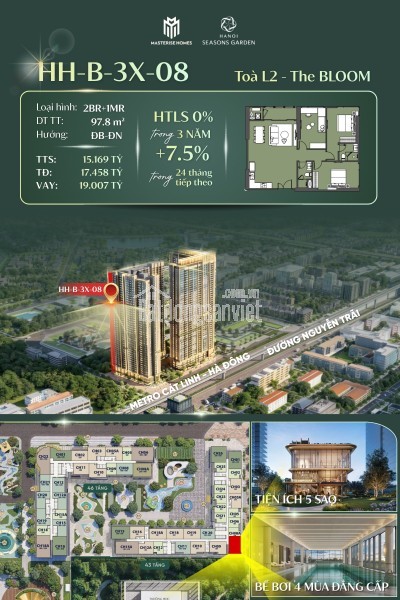 💥 SIÊU PHẨM HOA HẬU TOÀ L2 THE BLOOM - HH-B-36-08 TẠI HANOI SEASONS GARDEN CAO XÀ LÁ