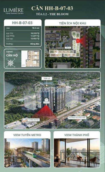 🏙️✨ MỞ BÁN CĂN HỘ 2PN VIEW METRO - GIÁ CHỈ 10,3 TỶ  CƠ HỘI SỞ HỮU CHUẨN SỐNG LUMIÈRE GIỮA TRUNG