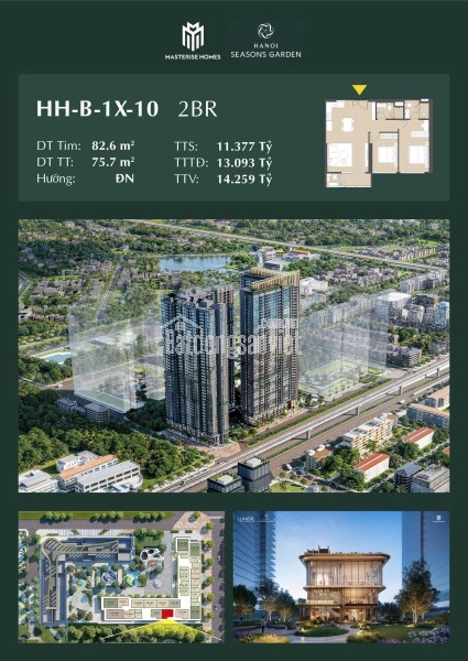 🌿 HHB-25-02  1PN VIEW NGOẠI KHU  TẦNG CAO THE BLOOM