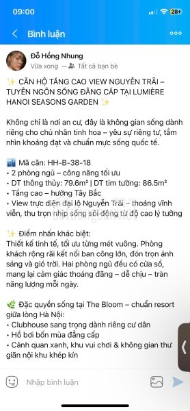 🏡 1PN HÀNG HIẾM – PHÒNG KHÁCH SIÊU RỘNG
LUMIÈRE HANOI SEASONS GARDEN