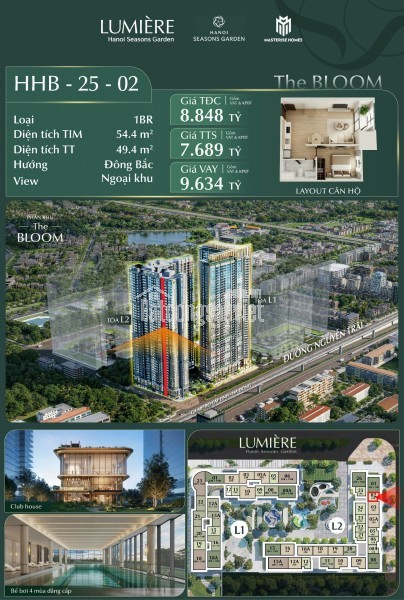 🌿 SIÊU PHẨM CĂN 1PN VIEW NGOẠI KHU  TẦNG CAO THE BLOOM