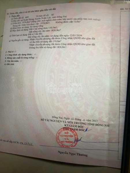 CHÍNH CHỦ CẦN BÁN LÔ ĐẤT THỔ CƯ 1976m2 ĐẦU TƯ SINH LỜI