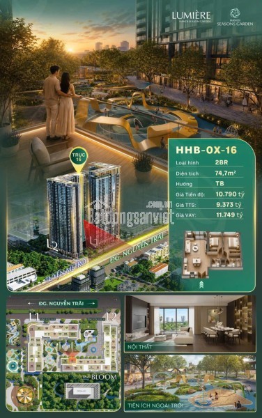 ✨ LUMIÈRE HANOI SEASONS GARDEN – CĂN 2PN ĐẲNG CẤP: Sở hữu căn hộ 2PN , diện tích 74,7m², tọa lạc