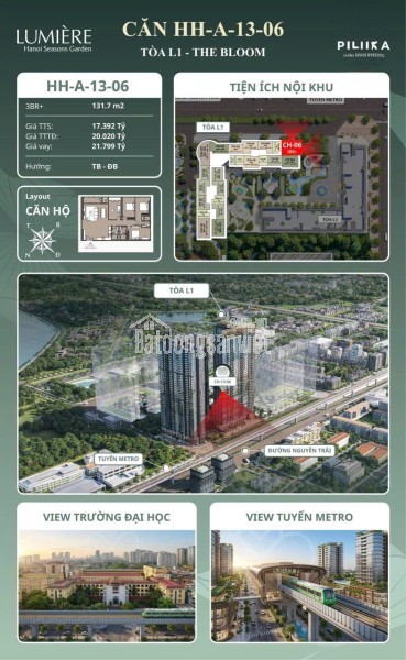 💎 MỞ BÁN CĂN GÓC 3BR+  VIEW TUYẾN METRO TẠI MASTERISE HANOI SEASONS GARDEN  - KHÔNG CHỐT LÀ HỐI