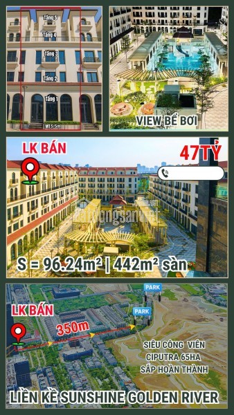 BÁN SHOPHOUSE SUNSHINE GOLDEN RIVER – 96.24M² – GIÁ CHỈ 47 TỶ