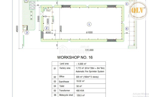 CHO THUÊ CÁC NHÀ XƯỞNG ĐỘC LẬP – KCN CHÂU ĐỨC, BÀ RỊA - VŨNG TÀU – MỖI XƯỞNG ~ 2.220m²
