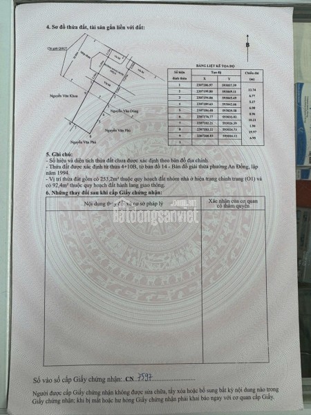 BÁN NHÀ MẶT ĐƯỜNG MÁNG AN ĐỒNG - HẢI PHÒNG- CÓ 1 0 2