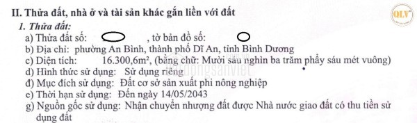BÁN KHO XƯỞNG – DĨ AN, BÌNH DƯƠNG – GẦN CẦU VƯỢT SÓNG THẦN – 16.200m²