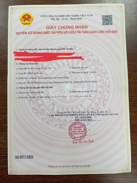 Bán nhà 1 trệt 1 lầu 162/98 Nguyễn Duy Cung, P12, Quận Gò Vấp