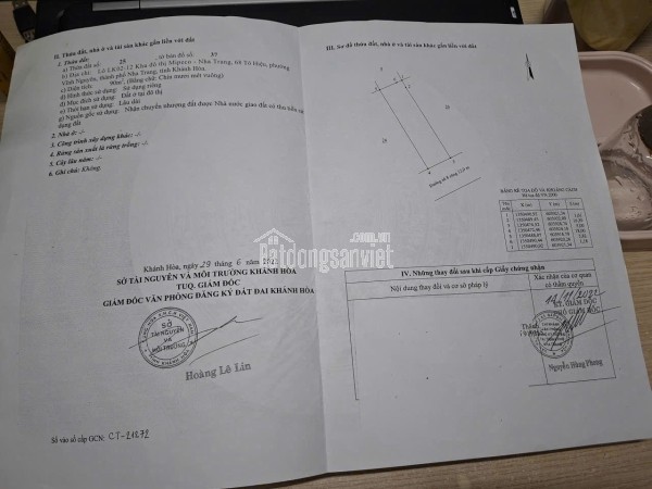 Bán đất mặt tiền Trần Quang Khải nối dài - 
Diện tích 230m mặt tiền rộng 10m rất phù hợp để xây