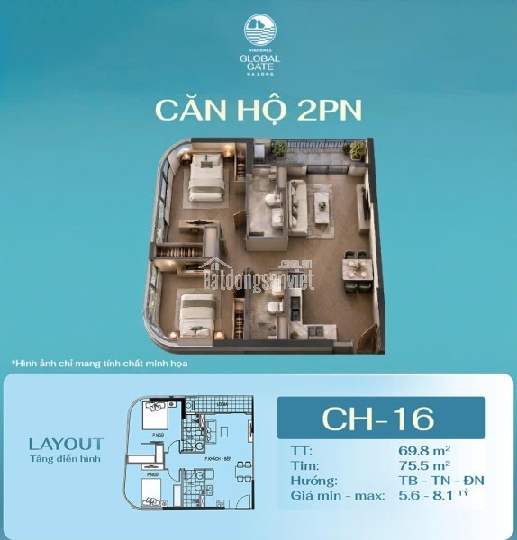 Cơ hội sở hữu đợt 1 căn 2PN góc cao cấp Tòa G2 (25 tầng) ngắm trọn Vịnh Hạ Long & sân golf
