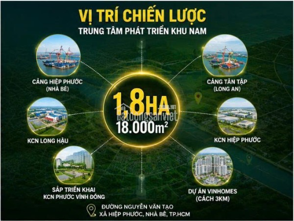 Bán Gấp Đất 18.000m² Nguyễn Văn Tạo, Nhà Bè – Gần Cảng Quốc Tế – Chỉ 5 Triệu/m²