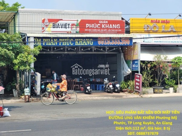 HOT- SIÊU PHẨM ĐẤT NỀN ĐÔI MẶT TIỀN ĐƯỜNG UNG VĂN KHIÊM Phường Mỹ Phước, TP Long Xuyên, An Giang