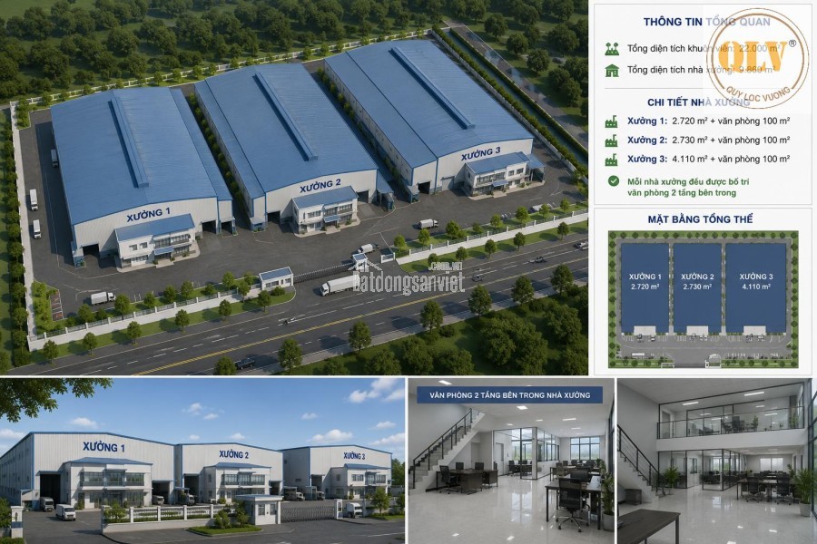 CHO THUÊ NHÀ XƯỞNG TẠI TP. TÂN UYÊN, BÌNH DƯƠNG – 9.860m²