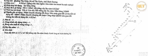 BÁN ĐẤT SKC TẠI TÂN HIỆP, TP. TÂN UYÊN, BÌNH DƯƠNG – 6.983m²