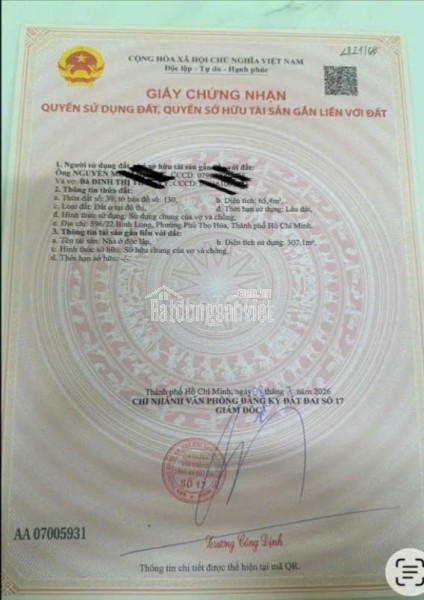 Bán nhà 1 trệt 1 lửng 3 lầu 596/22 Bình Long Q. Tân Phú cũ