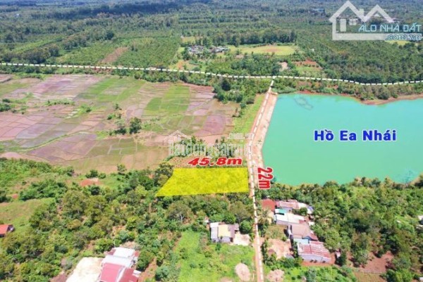 View hồ nhỏ Ea Nhái ôm mặt hồ 24m dài 43m giá 1,5 tỷ full cà phê, sầu riêng Quỳnh Anh