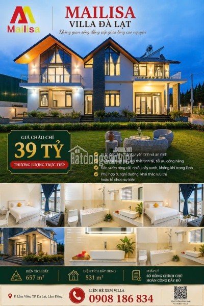 SIÊU PHẨM BÁN VILLA MAILISA ĐÀ LẠT – ĐẲNG CẤP THƯỢNG LƯU GIỮA LÒNG CAO NGUYÊN