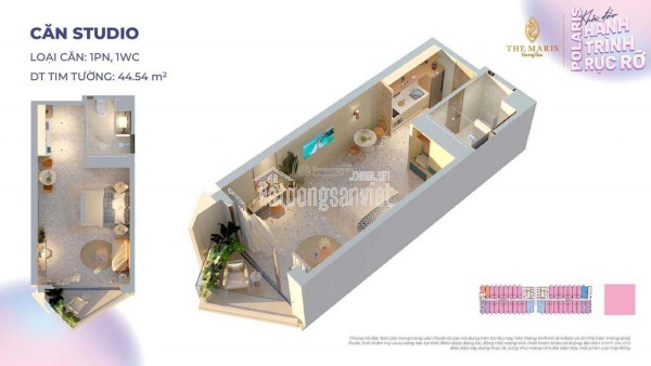 Bán căn hộ 2PN dualkey Vinhomes West Point - 4,7 tỷ hiện đang cho thuê đc 24tr