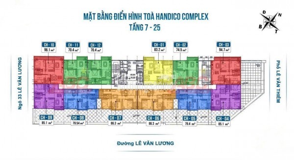 Bán suất ngoại giao tòa Handico Complex 33 Lê Văn Lương sắp mở bán