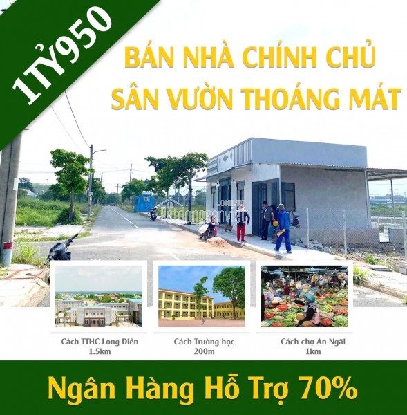 Nhà vườn nhựa 9m TL 44A 350m2 2PN-1WC 80TC SHR GPXD giá 5.6tr/m2