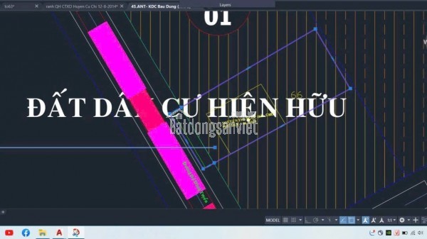 bán lô đất mặt tiền đỗ đăng tuyển củ chi dt 22 x 52m có thoorcuw qh hiện hữu