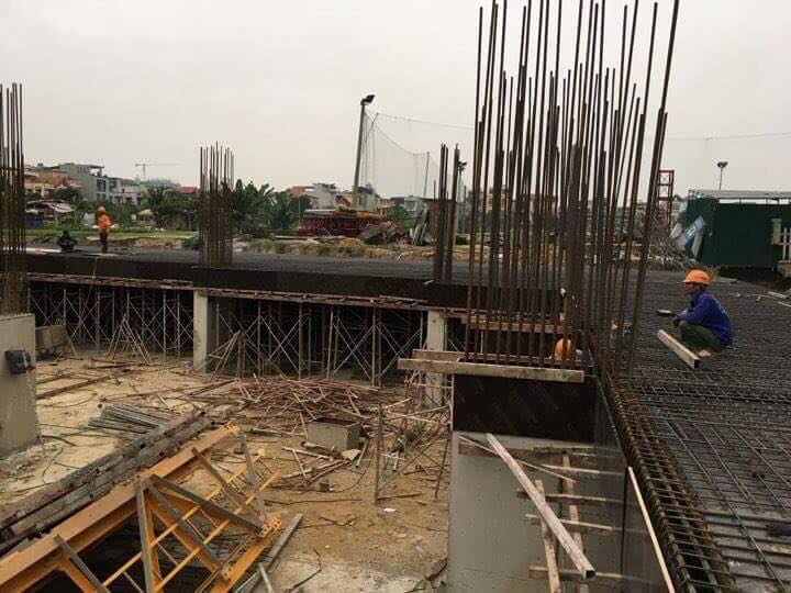 Block A và B đang được thi công