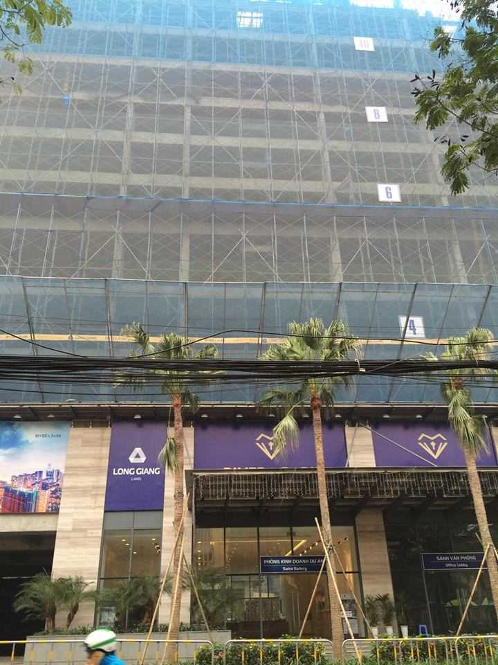 Dự án đang thi công tới mặt sàn tầng 12