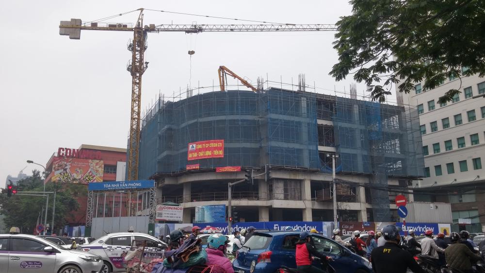 Dự án đang thi công tới mặt sàn tầng 6