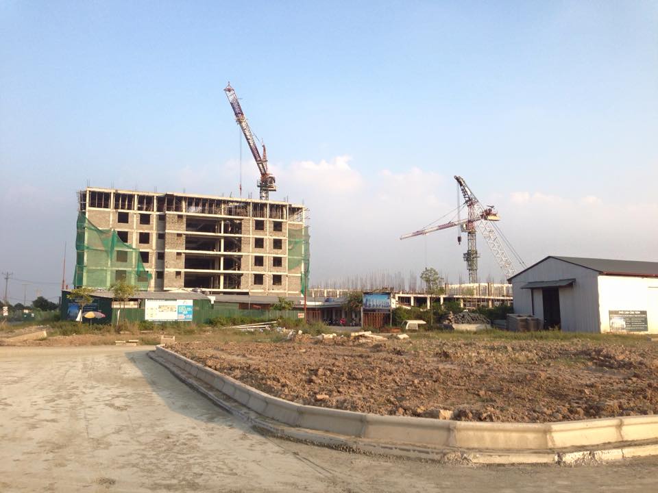 Tòa M1B chung cư Thanh Hà Cienco 5 đang thi công đến sàn tầng 5