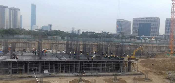 Dự án đang thi công tầng 1