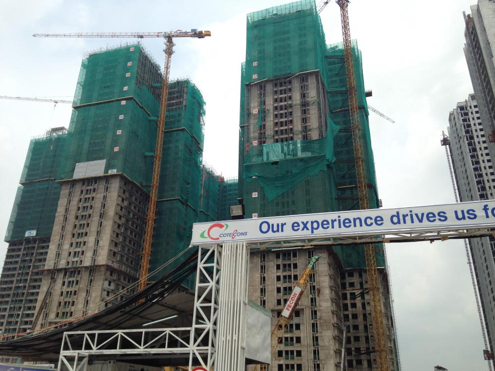 Dự án đang xây khuôn viên hồ điều hòa