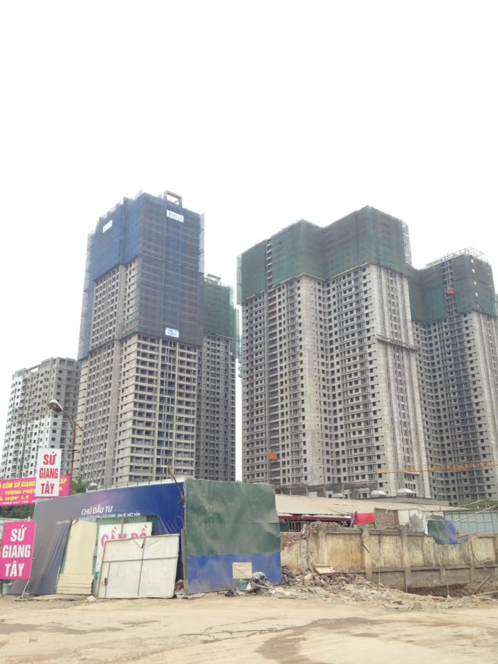 Dự án đang hoàn thiện các tầng cuối cùng để chuẩn bị cất nóc