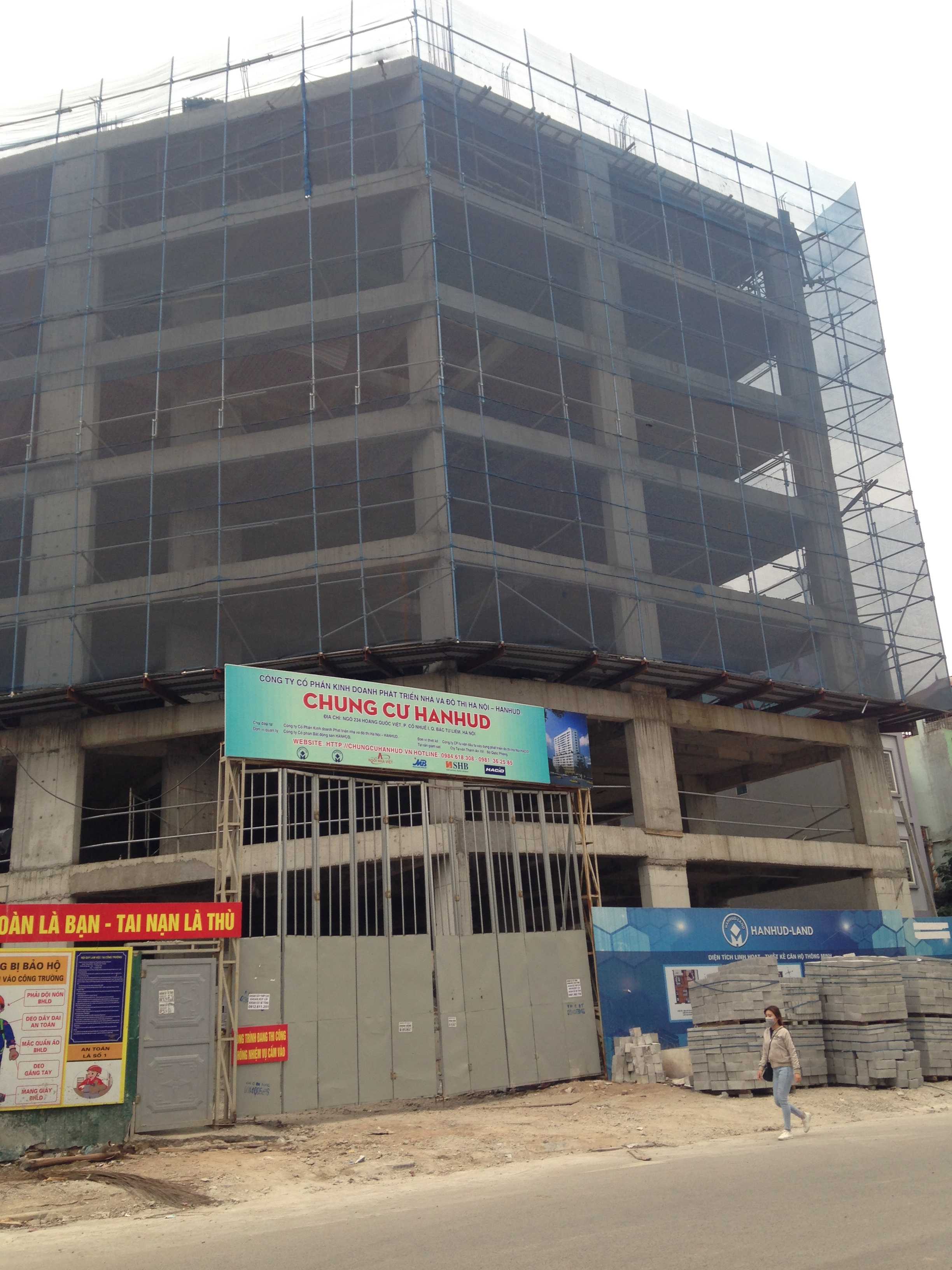 Dự án đang thi công tới mặt sàn tầng 8