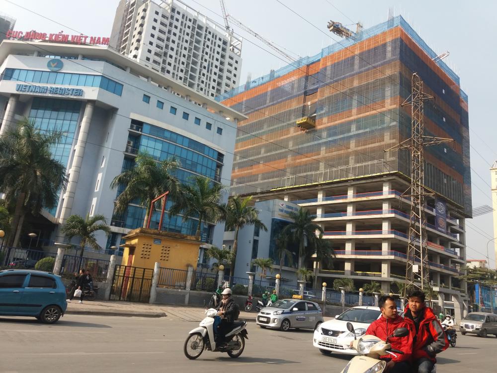 Dự án đang thi công tới mặt sàn tầng 16