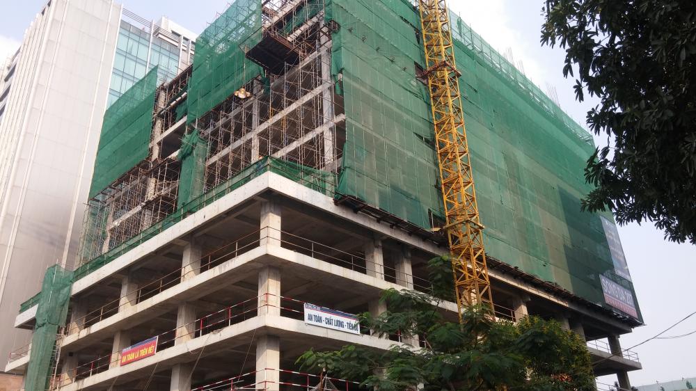 Dự án đang thi công đến mặt sàn tầng 12