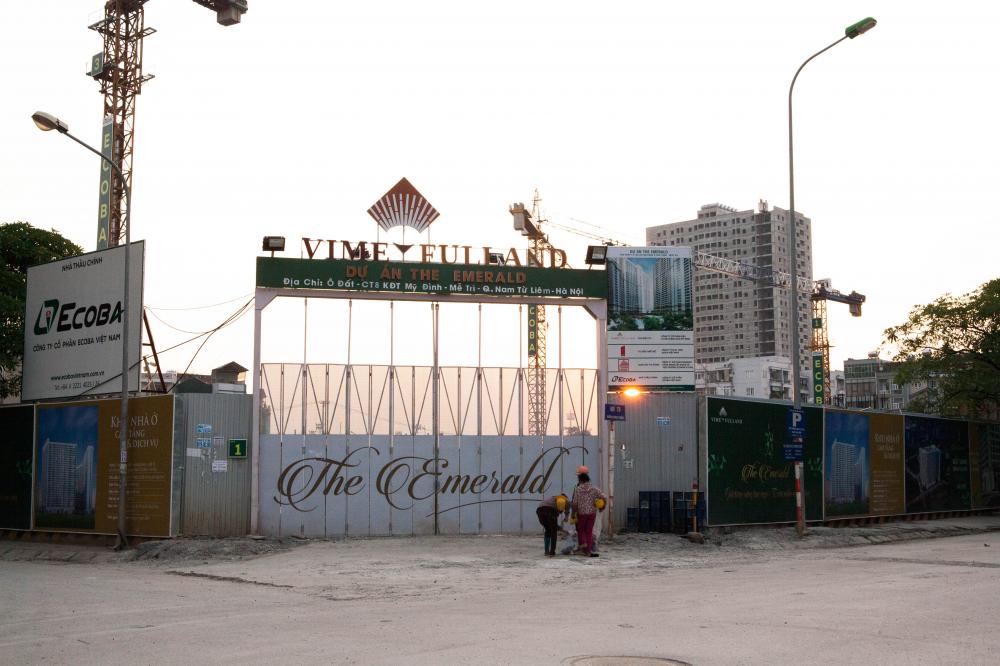 Dự án đang thi công mặt bằng tầng 1