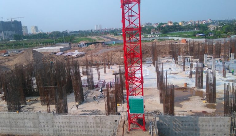 Dự án đang thi công sàn tầng 1